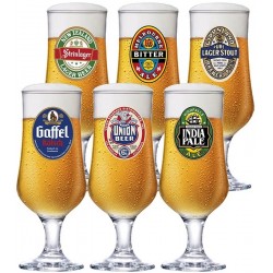 Jogo de 6 Tacas Cerveja 400ml Happy Hour Barcelona